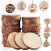 Miaikoe Dischi in legno naturale 30 pezzi 7 8 cm senza finiture fai da te