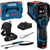 Bosch Professional Bosch PRO Termometro a Infrarossi GIS12V‑800‑16 (grande display, interfaccia Tipo K con sonda di superficie, rapporto 20:1, IP54, incl. batteria e caricabatteria)