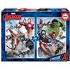 Educa - 2 Puzzles da 500 pezzi ciascuno per adulti e bambini | Marvel Mania. Mis