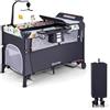 COSTWAY 5 in 1 Lettino da Campeggio per Bambini, Lettino con Materasso per Neona