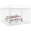 Relaxdays Set da 2 Zanzariere per Gazebo 3x3m, Dimensioni 2x6 m, con Cerniera e