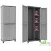 ARMADIO TERRY PER ESTERNO RESINA 2 ANTE 68X39X170H 3 RIPIANI PORTASCOPE TORTORA