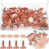 No 50 Set Rivetti e Bave nel Rame, Rivetti nel Rame per Pelle per Cinture Port4400