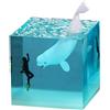 No A- Baleen Whale Diver Cube Ornament Marina In Resina Decoration P5Z46078