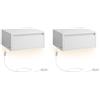 VASAGLE KAILYN Collezione - Comodino Pensile, Set di 2 Comodini Sospesi, Luce Re