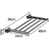 Stendibiancheria da Balcone Alto Pieghevole Design Compatto per Spazi Stretti