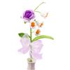 Bouquet fatto a mano all'uncinetto con giglio rosa della valle per accento libre