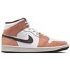Jordan SCARPE NIKE WMNS Air Jordan 1 Mid "Dark Hazel" BIANCO SNEAKERS IQ0306-133