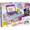 Lansay - BLOPENS Cofanetto Fantastico - Set Disegno Bambini dai 5 Anni con Pennarelli a Soffio - Effetto Aerografo e Glitter con Stencil e Accessori - attività Creativa Idea Regalo Magica