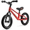 kk Kinderkraft Kinderkraft ETER - Bicicletta da corsa fino a 35 kg, ruote da 12 pollici, telaio in nylon, sella regolabile in altezza, manubrio limitato, impugnatura in gomma, design sportivo, Rosso