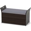 COSTWAY Baule da Giardino 260 L in Rattan PE, Cassapanca Contenitore da Esterno