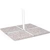 Sconosciuto Marmette in Cemento Base Ombrellone cm. 50x50 - Set 4 Pezzi