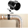 Ventilatore assiale DC12V 100mm per ventilazione condotto con regolatore regolab