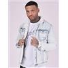 PROJECT X PARIS Giacca da uomo Tessuto in Cotone, Stile Urbano Casual, Azzurro cielo, Taglia M