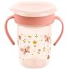 Miniland Sippy Cup 360 Butterfly - Bicchiere di Apprendimento 270 ml Antigoccia | Sistema 360° senza Beccuccio | Con Manici Ergonomici e Coperchio | Personalizzabile | Lavabile in Lavastoviglie