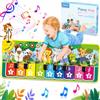 Carehabi Tappeto Gioco Bambini 1 Anno Regalo Bambina 1 Anno Giochi Bambini con 19 Canzoni e 9 Tasti del Pianoforte Tappetino Musicale per Bambini per Ragazze 1 2 3 4 5 6 Regali di Natale