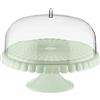 Guzzini - Tiffany, Alzata Torte con Campana - Verde Malva, Ø 36 x h28 cm - 199400243