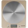 Salter 1036 OLFEU16 - Bilancia elettronica a disco, serie Olympus, 5 kg, sottile ed elegante, piattaforma in acciaio inox, Aggiungi e pesa, misurazione di liquidi e fluidi, oro/acciaio inox