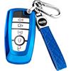 XIYANG TRADE Portachiavi per Ford Explorer Fusion Escape Edge Expedition F150 F250 F350 Maverick Mustang, blu, S