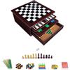 Spin Master Games, Cardinal Classics, Set di 12 Giochi, Include Scacchi, Dama, Backgammon, Mancala, Solitario, Pachisi, Dama Cinese, 1-6 Giocatori, 6+ Anni