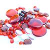 mesbilles MieiBiglie - 500 gr Miscela Arancione Trasparenza Bilglies Plates di Vetro 30 mm 20 mm 10 mm Ciottoli Decorativi, Ciottoli di ve