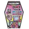 ColorBaby Monster High Set di Bellezza, Spazzola, Tatuaggi, Unghie finte, Pinze e Elastici, Gessetti colorati Capelli, Orecchini Adesivi, Brillantezza e Balsamo Labbra, Trucco per Bambini, 3 anni e