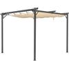 Does not apply Gazebo Pergola in Acciaio E Alluminio Con Tetto Retrattile Impermeabile (3X3 MT)