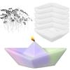 Byffoer 5 stampi in silicone per barca origami 3D stampi per candele in silicone co