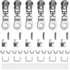 Your Day Mate Kit Ripara Zip per Cerniere 3 METALLO con 6 x cursori tappi di chiusura in b