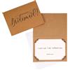 Neviti Biglietti Damigella Cuore In Cartoncino Kraft Brown 3 Pack Neviti con Buste