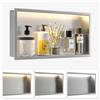 Bernkot Nicchia da parete in acciaio inox con LED, doccia con