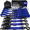 FORTEM Cinghie a Cricchetto, Resistenza fino a 2362 Kg, Set da 4 Cinghie