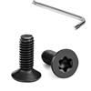 Tunejoy Viti a Testa Svasata M4 x 12 mm Vite Torx Nero Bullone a Macchina in A