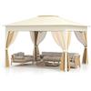 Does not apply Gazebo Pieghevole 3,4 X 3,4 M Con Zanzariera, Gazebo Da Giardino Con Tende Later