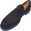 Made in Italy SCARPE UOMO PELLE mocassino college classiche eleganti Blu 39 A 44