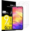 3 Pezzi, Vetro Temperato per Xiaomi Redmi Note 7, Note 7 Pro, Note 7S, Pellicola