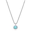 S'Agapõ Sagapo Collana Sole Donna Acciaio Azzurro Girocollo Regalo Compleanno SGW02