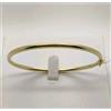 MR Bracciale Oro 18K 750 Mls. Rigido Tubo Rotondo 3 Mm.