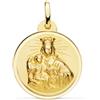 FMF Pendente Oro 18k 750 Mls. Medaglia Vergine Del Carmen 24 Mm. 3,90 Gr P5005-124