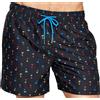 Happy Socks Pantaloni Da Bagno Neri Palm Beach Con Fodera In Rete NWT
