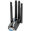 No Adattatore Scheda WiFi6 da 1800 Mbps USB3.0 AX1800 Ricevitore LAN 2,4 GHz 6752