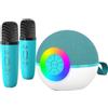 No Macchina per Karaoke con 2 Microfoni, Microfono Bluetooth Portatile, Gioca1103