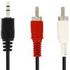 Avizar, Cavo Adattatore Audio Jack 3.5 mm / RCA Stereo Maschio, 2.5 m, Nero