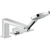 hansgrohe Metropol Rubinetteria 3 fori monocomando bordo vasca con maniglia a leva e Secuflex, cromo, 32550000