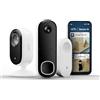 Arlo Essential 3 Indoor Telecamera per Cani/Bambini 2K & Videocitofono HD con Chime, Sirena Allarme Casa, Sensore Di Movimento, Visione Notturna, Prova Inclusa Secure, con copriobiettivo automatico