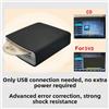 Lettore CD Esterno Nero per Uso Auto Connettività USB Portatile 15x15,5x4CM