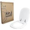 king seat Copriwater in MDF serie Tesi della Ideal Standard Bianco con cerniere in ottone