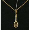 FMF Pendente E Catena Oro 18K 750 Mls. Racchetta Da Tennis