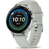 Garmin Venu 3S, Smartwatch AMOLED 1,2, Cassa 41mm, Microfono e Speaker, Musica, Pay, +30 App sport, GPS, Cardio, SpO2, Autonomia 10 giorni (Sage Gray & Silver) (Ricondizionato)