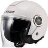 LS2, Casco Moto Jet CLASSY SOLID Gloss White, M